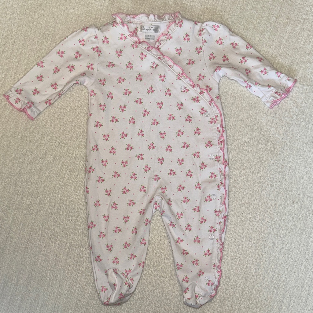 Nwot Kissy Kissy Pink Floral Kids Footie